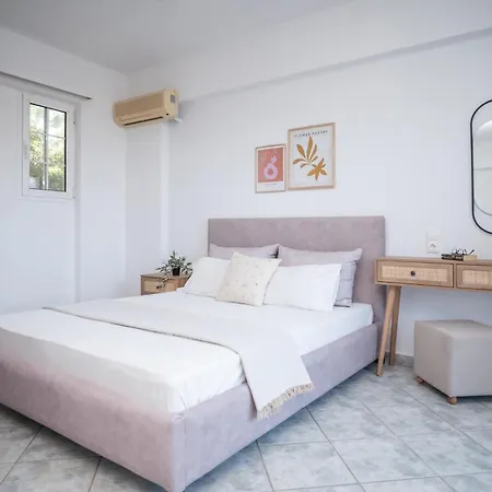 Spiros Ii & 50m From Center 300m From Ideal For Families And Groups דירה לגאנאס