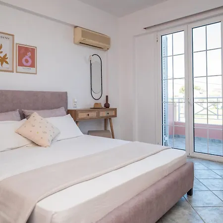 아파트 Spiros Ii & 50m From Center 300m From Ideal For Families And Groups 라가나스